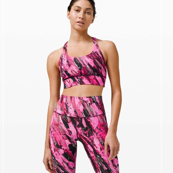 • Lululemon • Energy Bra Long Line *Medium Support, B–D Incentive Refresh Multi - Picture 1 of 4